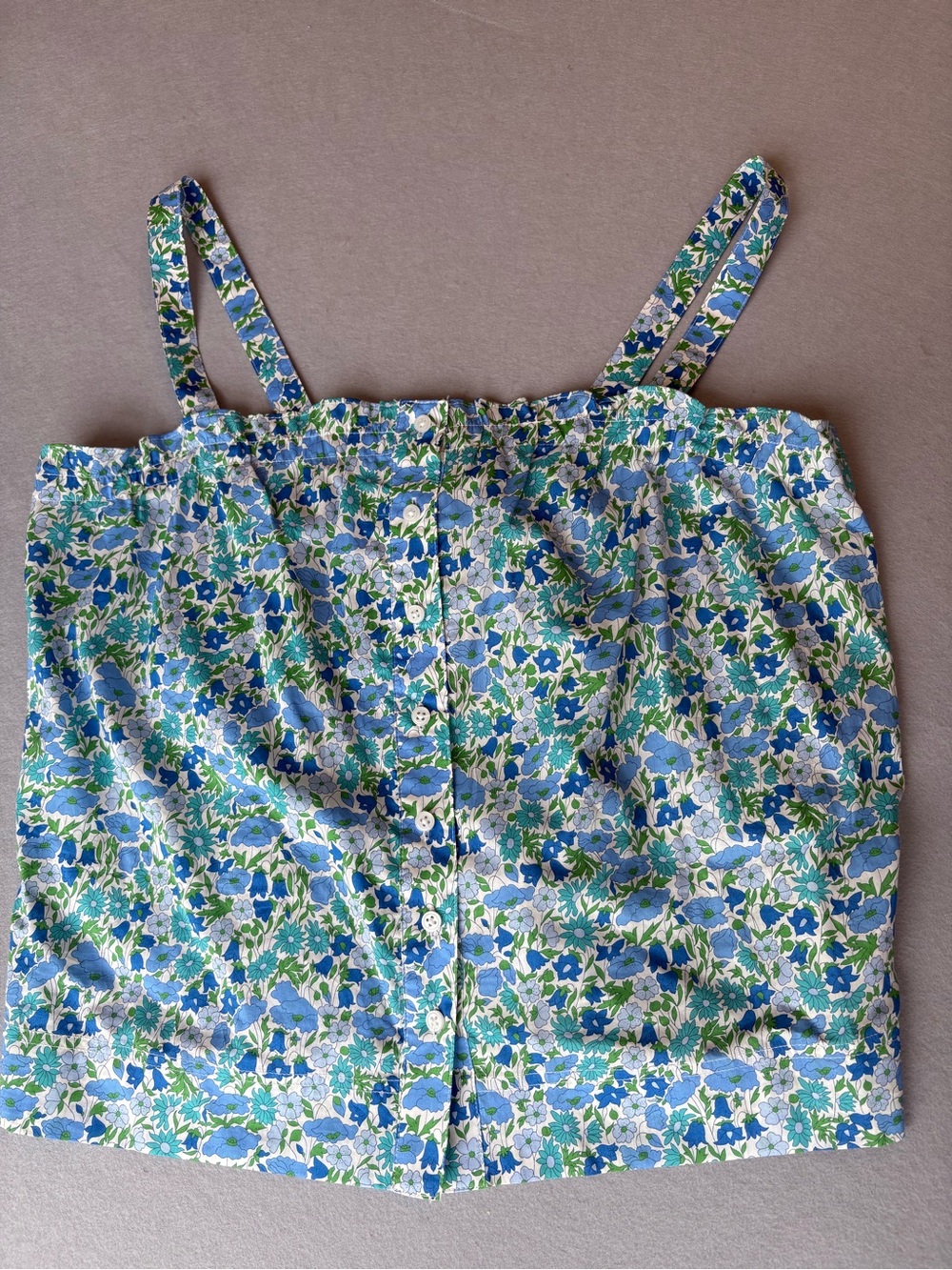 NWT J.Crew Organic
Cotton Smocked Button Front
Liberty Print Tank Top sz M - Picture 3 of 12